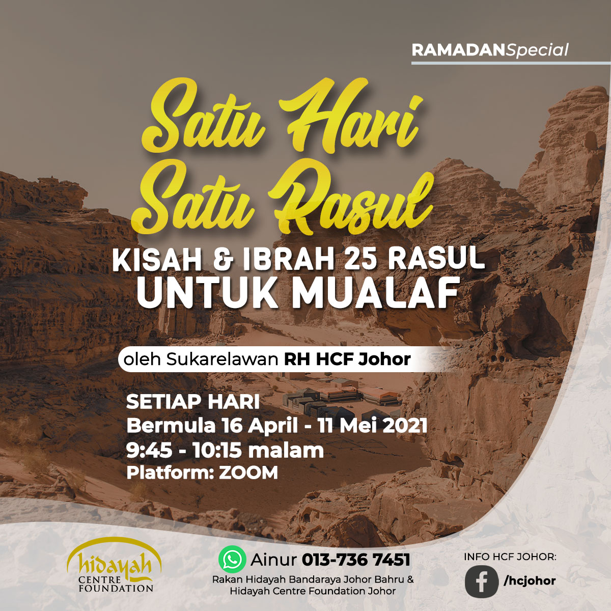 Kelas Mualaf: Satu Hari Satu Rasul